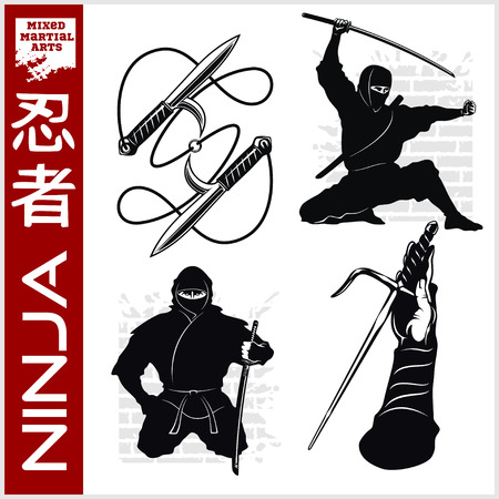 Ninja Warrior Fighter - Mixed Martial Artのイラスト素材