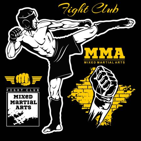 MMA fighter designのイラスト素材