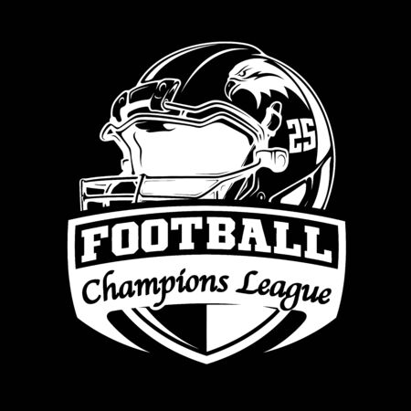 Vector football championship  with ball. Sport badge for tournament or championship.のイラスト素材