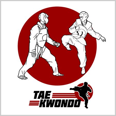 Taekwondo emblem - Taekwondo  Design Template. Vector Illustrationのイラスト素材