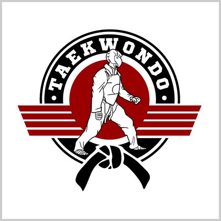 Taekwondo emblem - Taekwondo  Design Template. Vector Illustrationのイラスト素材