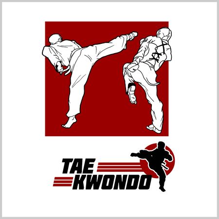 Taekwondo emblem - Taekwondo  Design Template. Vector Illustrationのイラスト素材