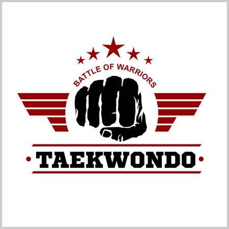 Taekwondo emblem - Taekwondo  Design Template. Vector Illustrationのイラスト素材