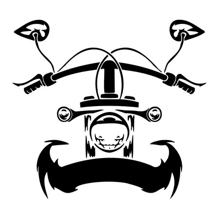 Motorcycle Logo Template - Vector Sign Bike Motor, Motorbike Automotive Rider, Clipart Vector Cut Filesのイラスト素材