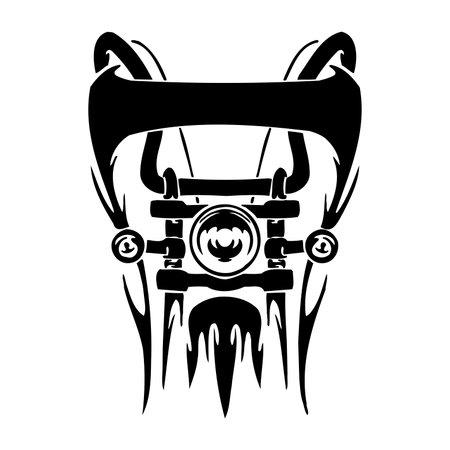 Motorcycle Logo Template - Vector Sign Bike Motor, Motorbike Automotive Rider, Clipart Vector Cut Filesのイラスト素材