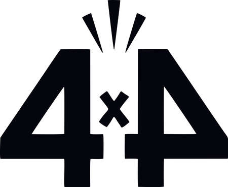 off-road 4x4 - Sticker for car isolated on white