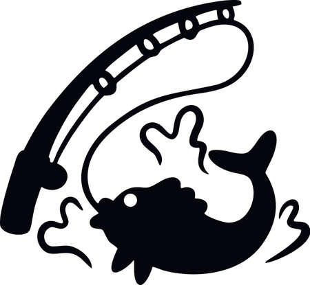 fishing - Sticker for car isolated on whiteのイラスト素材