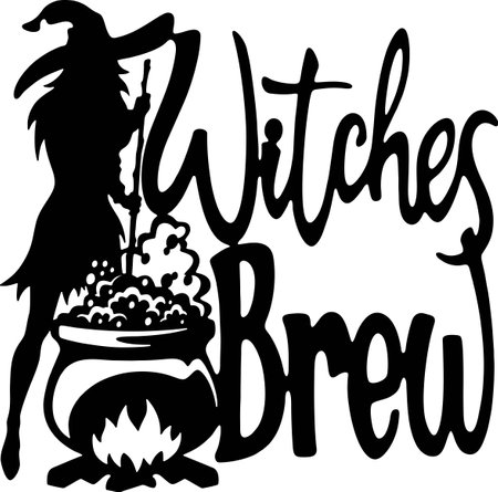 Witches brew - Funny Halloween - Halloween Decor. Halloween Partyのイラスト素材