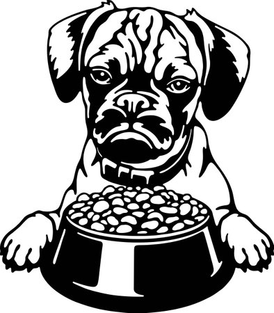 Guilty Pug Dog - Funny Dog - Pet Dog Vector Clipart, Dog Silhouette Stencilのイラスト素材