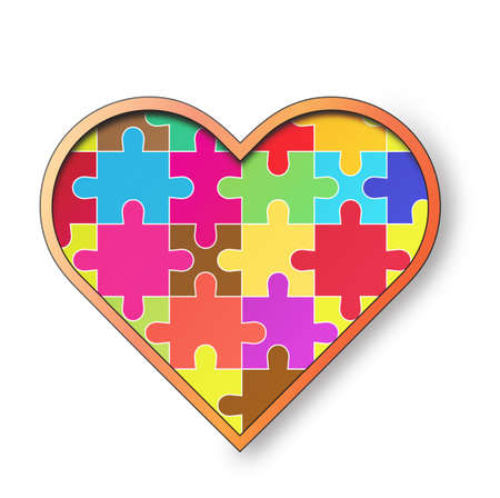 Puzzle vector heartのイラスト素材