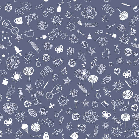 Life seamless patternのイラスト素材