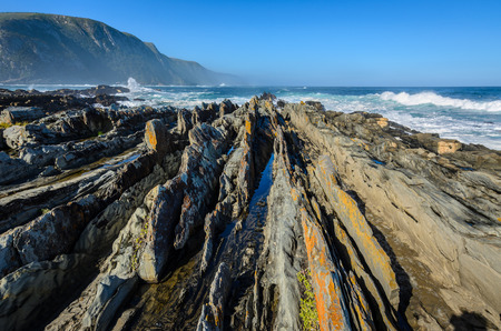 Tsitsikamma national park, rocks, Indian ocean green water. South Africa, Garden Route, Eastern Cape. South african landscapeの写真素材