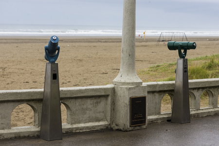 A beach view from the Seaside Promenade.の写真素材