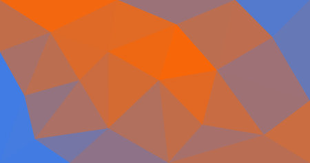 Illustration of orange abstract polygonal texture Blue Orange background