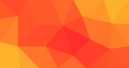 Orange geometric triangular low poly style gradient illustration graphic backgroundのイラスト素材