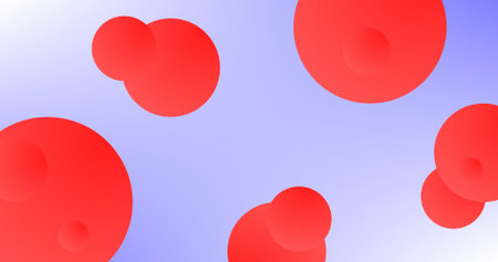 Gradient Red Spheres on Gradient blue background Wallpaper Designのイラスト素材