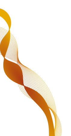 Vertical abstract background with orange wavy lines and Solid on Empty Spaceのイラスト素材