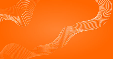 Abstract orange Gradient background with White wavy Crossing lines designのイラスト素材