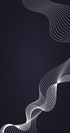 Abstract background with wavy lines Vertical Designのイラスト素材