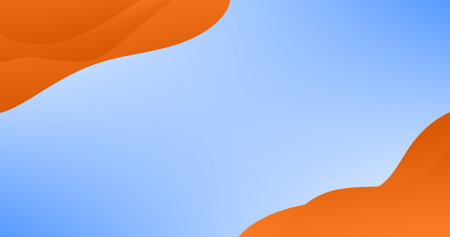 Gradient Abstract orange background with blue sky and copy spaceのイラスト素材