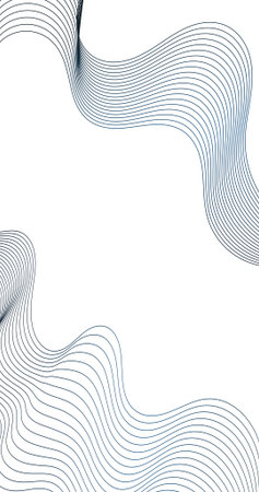 Abstract wavy lines and Copy Space on white Vertical background Design elementのイラスト素材