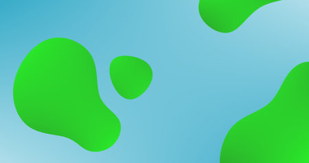 Gradient abstract background with green Fluid on blue Sky backgroundのイラスト素材