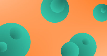 Gradient Abstract background of turquoise circles and Copy Space for Insert Elementsのイラスト素材