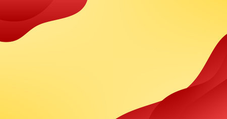 Yellow Gradient Abstract background with red Fluid Shape and Copy Space for Insert Elementsのイラスト素材