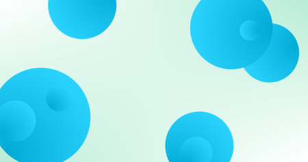 Abstract Aquamarine background with blue Gradient circlesのイラスト素材