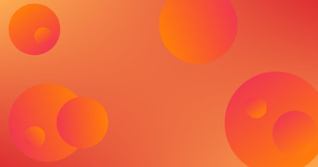 Orange abstract background with circles Copy Space Design