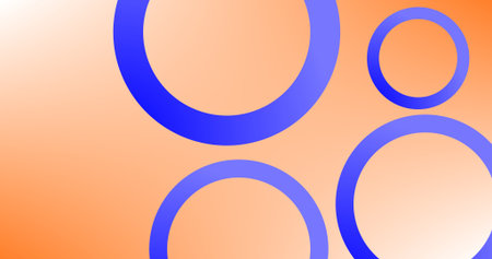 Gradient Abstract background with circles in blue and orange Gradientのイラスト素材