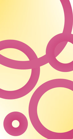 Gradient Abstract background with circles in pink and yellow colorsのイラスト素材