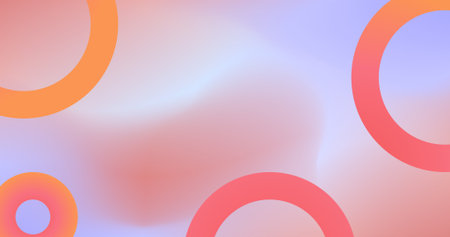 Gradient Abstract background with Circles in Pastel Color