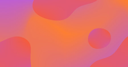 Fluid shapes composition Abstract Red Orange Gradient background
