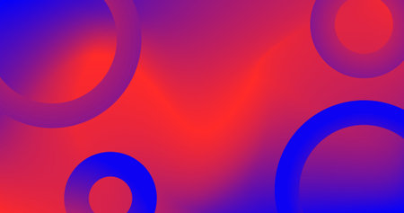 Abstract background with blue and red circles on Gradient Copy Space