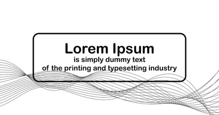 Banner Template with abstract wave line on Blank background and Editable Textのイラスト素材