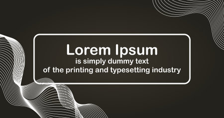 Presentation background with waves lines and Editable Text Template Designのイラスト素材