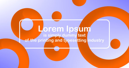 Banner Template with Abstract orange geometric and Editable Text on Blue Sky backgroundのイラスト素材