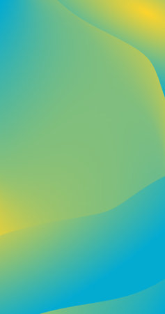 Abstract background with smooth wavy lines in blue and yellow Gradient