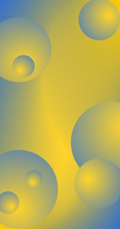 Copy Space Abstract background and Web Banner with circles in blue and yellow colors Gradientのイラスト素材