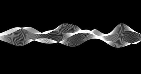 White Radio wave Graphic concept for Science Technology
