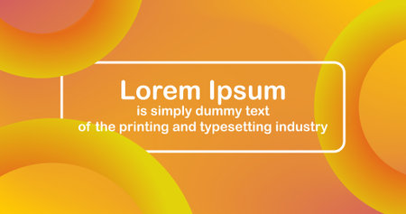 Circle Rings geometric with inscription text cover design Creative Orange wallpaper gradient poster Templateのイラスト素材