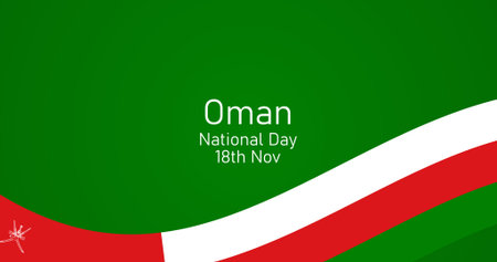 Oman National Day Holiday concept Template for background banner card poster with text inscriptionのイラスト素材