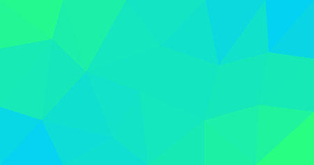 Abstract Low polygonal background with green and turquoise colors Texture