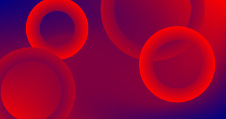 Empty Space red and Violet background with circles Ring