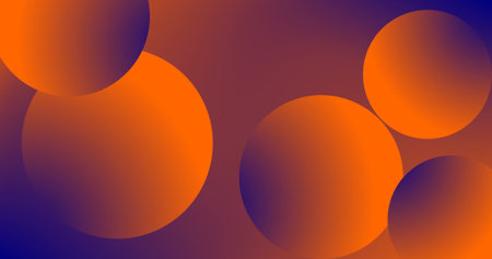 Orange Violet Gradient Abstract background with orb for advertisement presentation Template