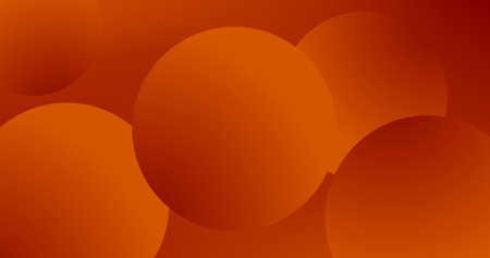 Abstract orange background with 3d spheres on Copy Space Gradient design