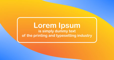Banner Template Abstract background with place for text Yellow and blue colors