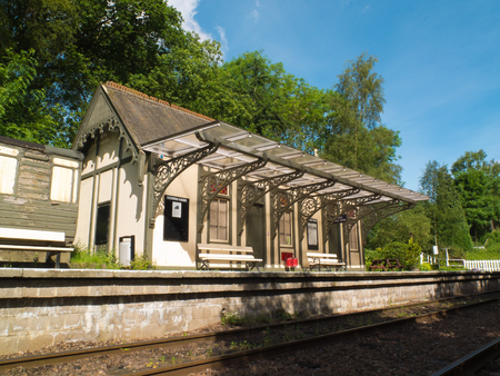 old scottish railway stationの写真素材