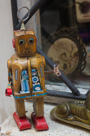 tin robot for saleの写真素材